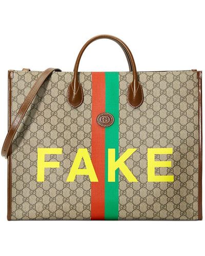 Gucci "fake" Print Tote - Multicolor