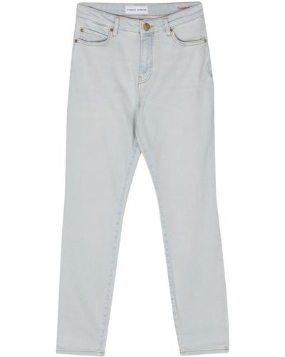 Pinko Vaqueros Sabrina skinny de talle medio - Gris