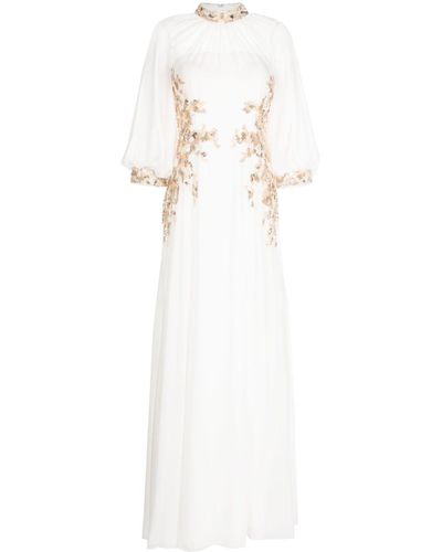 Saiid Kobeisy Georgette Sequin-embellished Dress - White