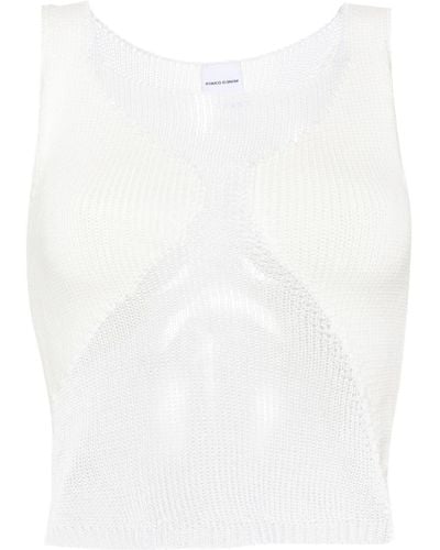 Pinko Olginate Knitted Tank Top - White