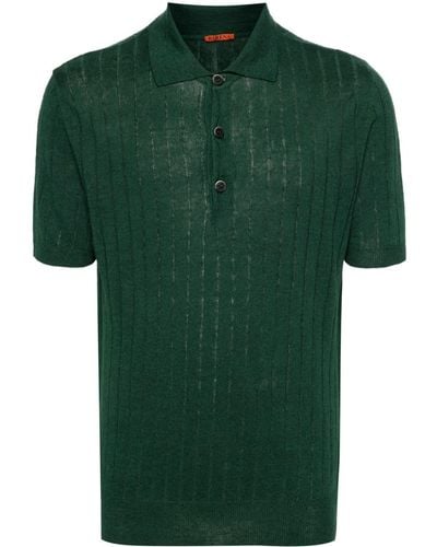 Barena Ribbed-knit Polo Shirt - Green