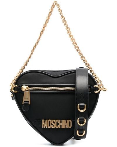 Moschino Heart-shaped Logo Tote Bag - Black