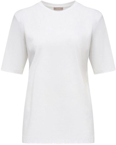 12 STOREEZ T-shirt con maniche a spalla bassa - Bianco