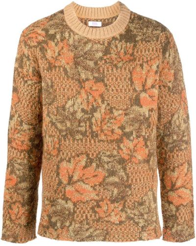 ERL Autumn Leaves Print Sweater - Brown