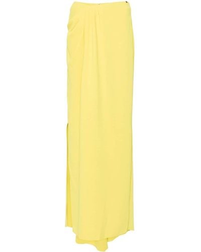 Elisabetta Franchi Drape-detail Maxi Skirt - Yellow
