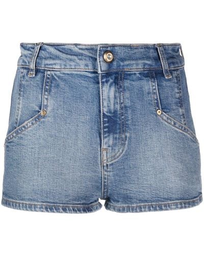 Pinko Halbhohe Jeans-Shorts - Blau
