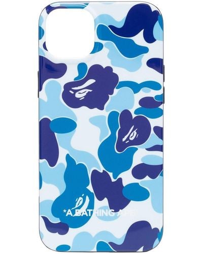 A Bathing Ape アブストラクトプリント Iphone 14 Plus ケース - ブルー