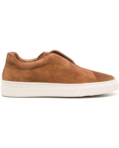 SCAROSSO Luca Suede Trainers - Brown