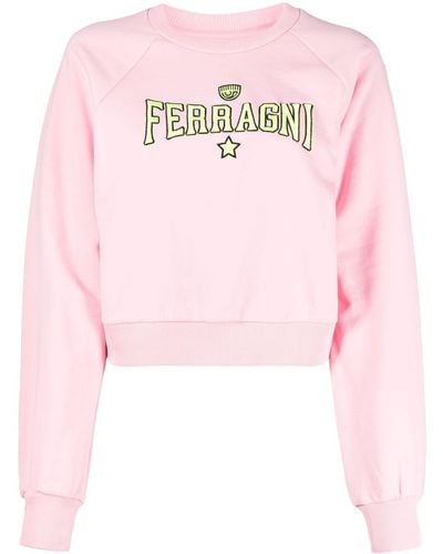 Chiara Ferragni Sweatshirt mit Logo-Stickerei - Pink