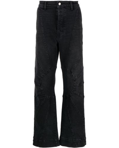 NAHMIAS Straight-leg Paneled Jeans - Black