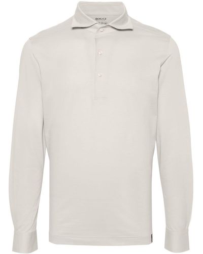 BOGGI Long-sleeved Polo Shirt - White