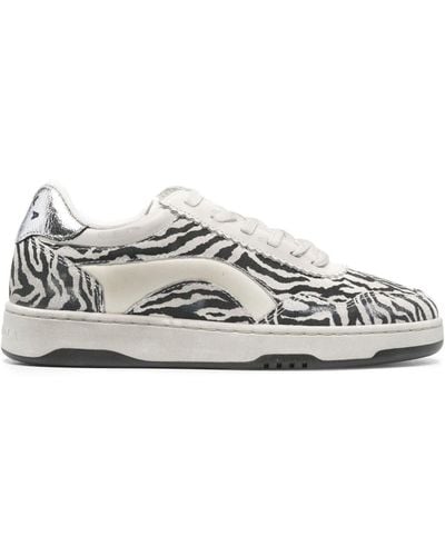 Bimba Y Lola Sneakers mit Tiger-Print - Weiß