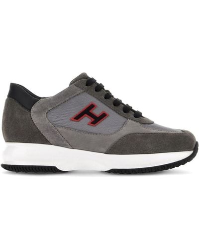 Hogan Interactive H Suede Trainers - Brown