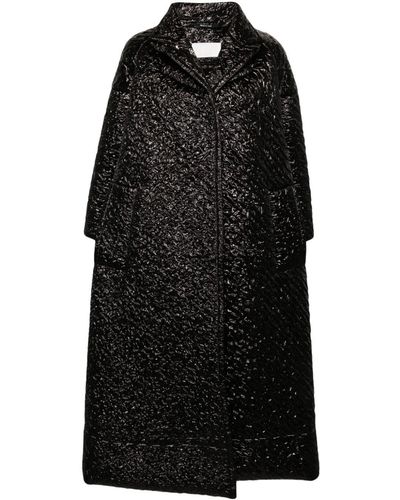 Maison Margiela Manteau évasé à effet froissé - Noir