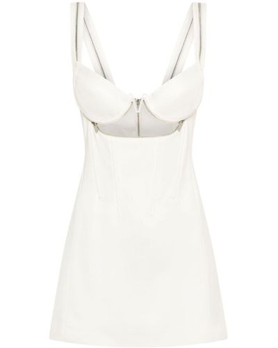 Dion Lee Organic-cotton Zip-detail Minidress - White