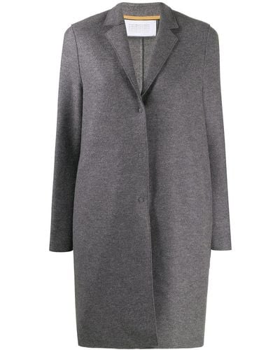 Harris Wharf London Single-breasted Fitted Coat - Gray