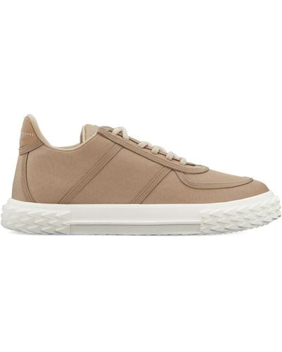 Giuseppe Zanotti Lace-up Low Top Sneakers - Natural