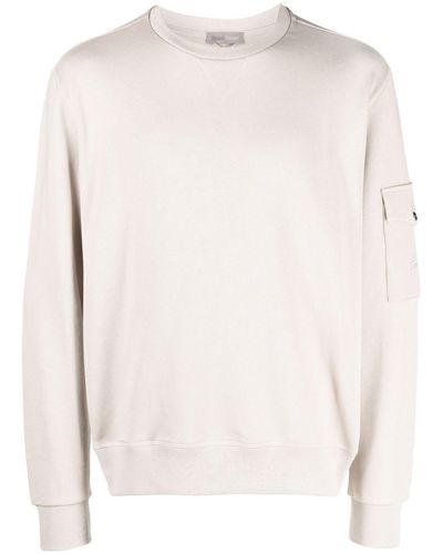 Herno Sleeve Patch-pocket Cotton Sweatshirt - White