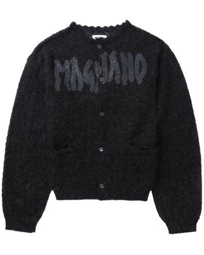 Magliano Bimbo Pointelle-knit Cardigan - Black