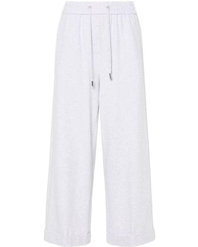 Peserico Wide-leg Track Trousers - White