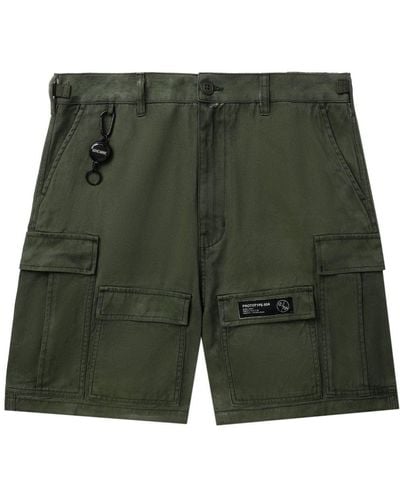 Izzue Mid-rise Cotton Cargo Shorts - Green