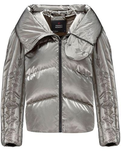 Perfect Moment Orelle Quilted-star Down Ski Jacket - Gray