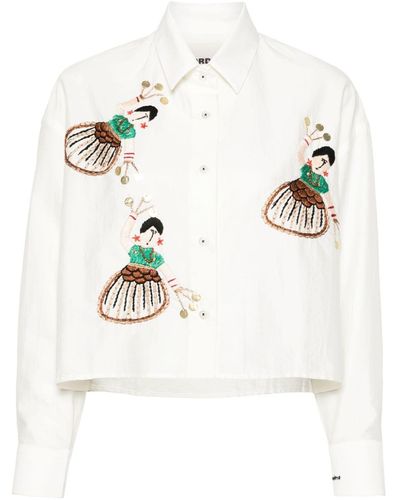 Cordera Danza Embroidered Shirt - White