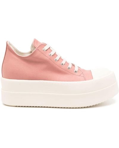 Rick Owens Double Bumber Plateau-Sneakers - Pink