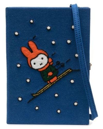 Olympia Le-Tan Miffy Ski Buch-Tasche - Blau