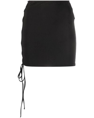 Heron Preston Mid-rise Lace-up Miniskirt - Black