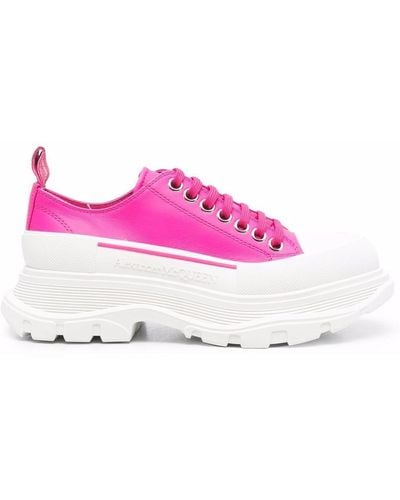 Alexander McQueen Chunky-sole Lace-up Sneakers - Pink