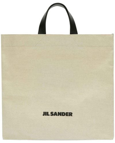 Jil Sander Bolso shopper con logo estampado - Neutro
