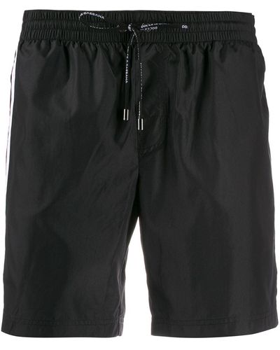 Dolce & Gabbana Side Stripe Swim Shorts - Black