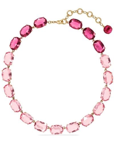 Roxanne Assoulin Simply Rose Crystal-embellished Necklace - Pink