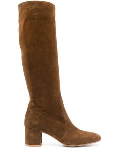 Gianvito Rossi Brown Knee-high 60 Suede Boots - Women's - Calf Leather/rubber