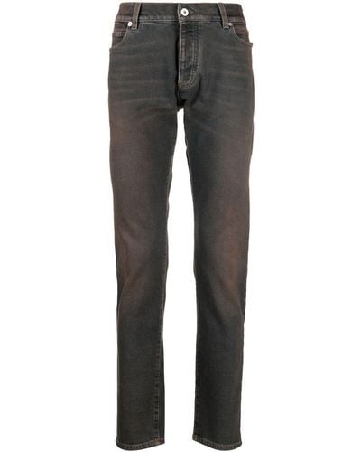 Balmain Distressed Slim-fit Jeans - Grey