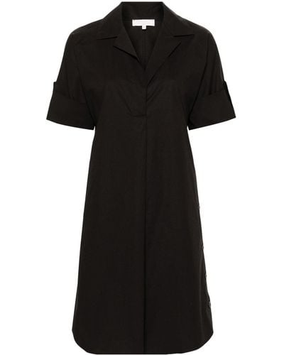 Antonelli Michela Camp-collar Midi Dress - Black