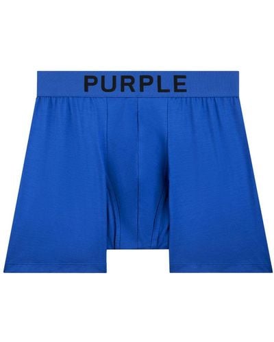 Purple Brand Boxer en coton à taille logo - Bleu