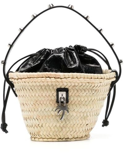 Palm Angels Palm-appliqué Basket Bag - Multicolour