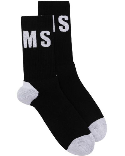 MSGM Logo-print Detail Socks - Black