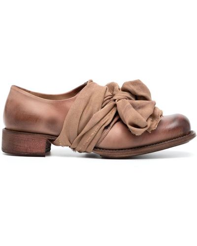 Cherevichkiotvichki Faded Lace-up Leather Shoes - ブラウン