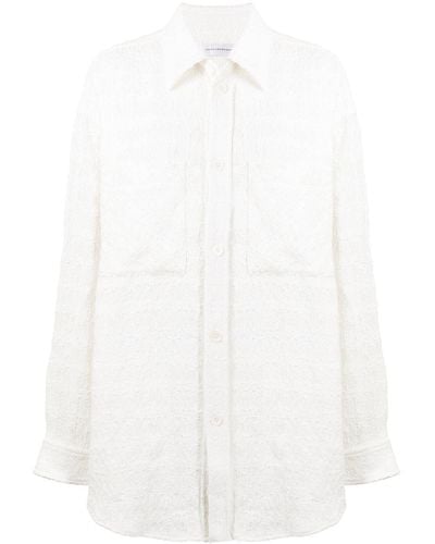 Faith Connexion Tweed Shirt-jacket - White