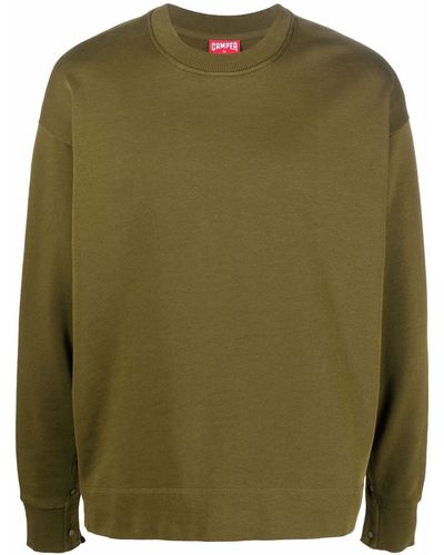 Camper Crew-neck Organic Cotton Sweatshirt - Green