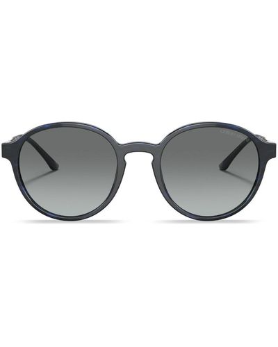 Giorgio Armani Runde Sonnenbrille im Panto-Design - Grau