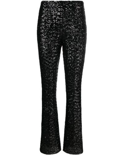 Oséree Wide-Leg Trousers Embellished With Sequins - Black
