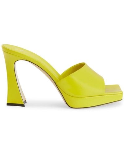 Giuseppe Zanotti Solhene Platform Leather Sandals - Yellow
