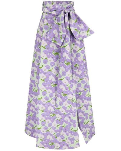 BERNADETTE Beatrice floral-print skirt - Viola