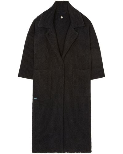 Alanui Single-breasted Knitted Cardi-coat - Black