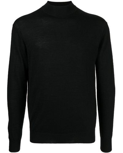 N.Peal Cashmere Funnel-neck Sweater - Black