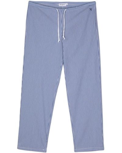 Musier Paris Striped Tapered Trousers - Blue